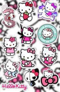 استیکر و برچسب طرح kitty کیتی