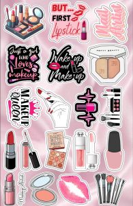 استیکر و برچسب طرح makeup میکاپ
