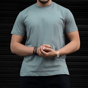 تیشرت لش قواره آزاد باکسی رنگ فیلی مردانه